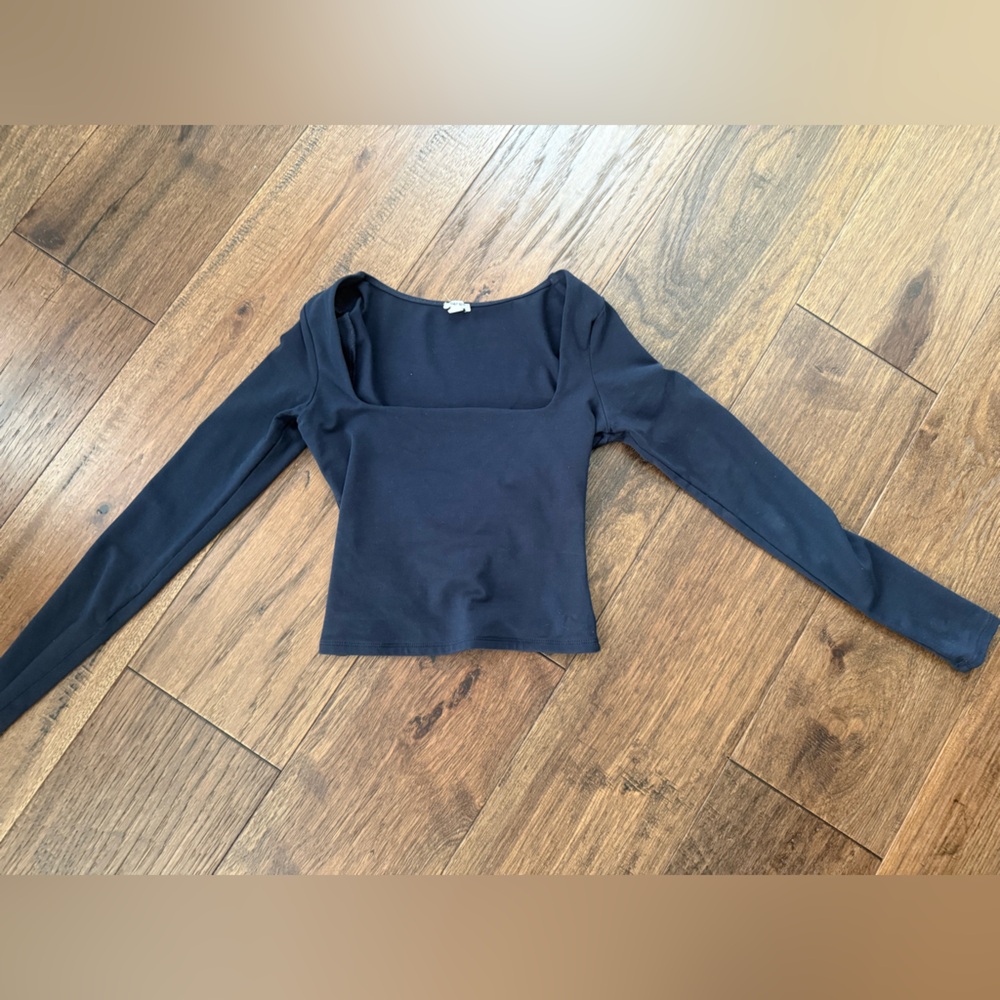 Garage Midnight Blue Long Sleeve Top